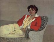 Felix Vallotton The Red Cardigan oil painting